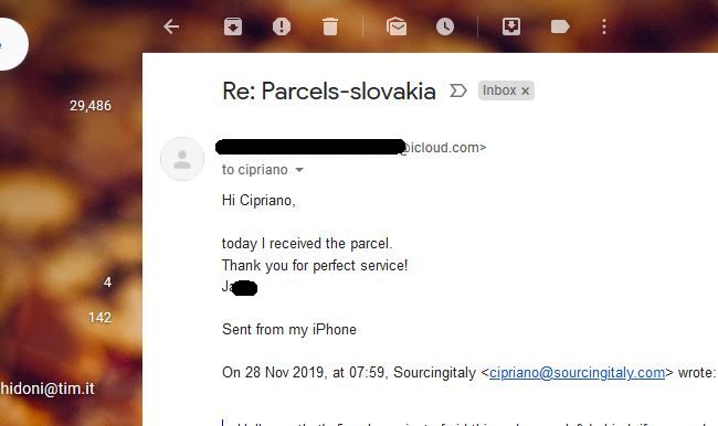 Parcel Redirect Italy 207